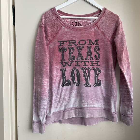 Chaser “From Texas With Love” Fleece Raglan - Picture 5 of 9